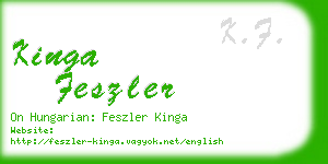 kinga feszler business card